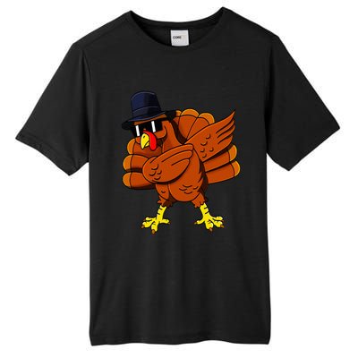 Dabbing Turkey Thanksgiving Pilgrim Funny Dab Tall Fusion ChromaSoft Performance T-Shirt