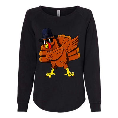 Dabbing Turkey Thanksgiving Pilgrim Funny Dab Womens California Wash Sweatshirt