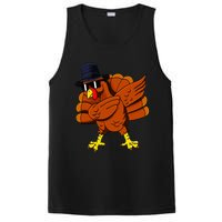 Dabbing Turkey Thanksgiving Pilgrim Funny Dab PosiCharge Competitor Tank