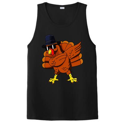 Dabbing Turkey Thanksgiving Pilgrim Funny Dab PosiCharge Competitor Tank