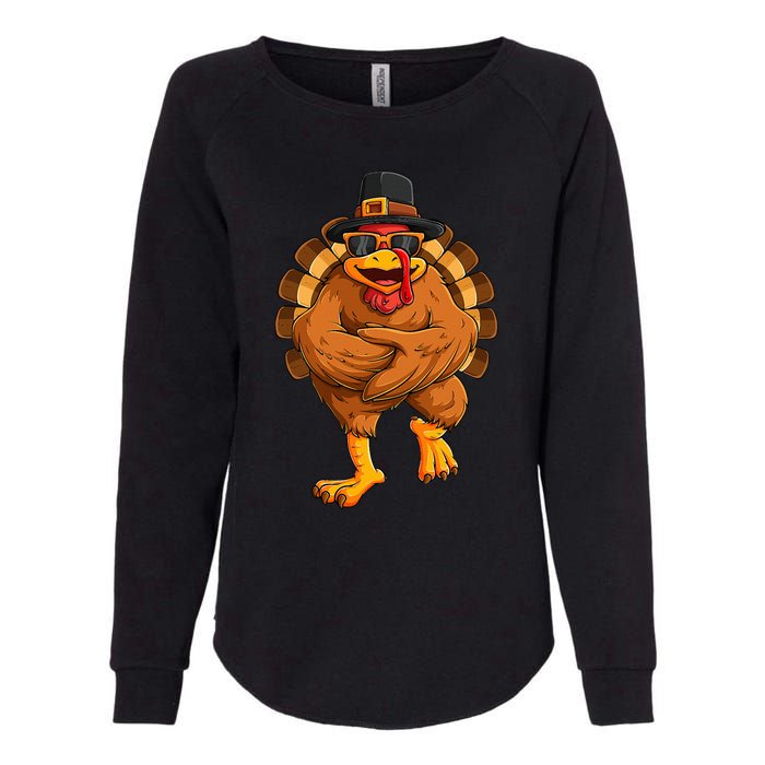 dancing turkey thanksgiving day  funny dance  Womens California Wash Sweatshirt