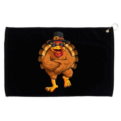 dancing turkey thanksgiving day  funny dance  Grommeted Golf Towel