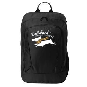 Dachshund Through The Snow Awesome Dachshund Christmas Gift City Backpack