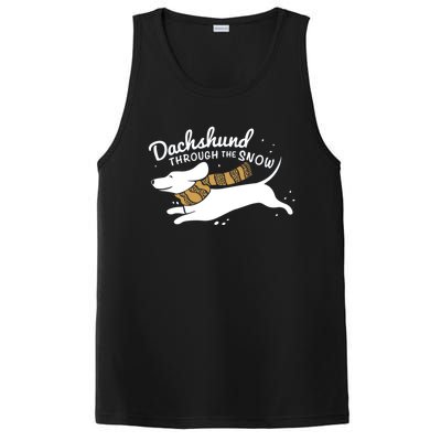 Dachshund Through The Snow Awesome Dachshund Christmas Gift PosiCharge Competitor Tank