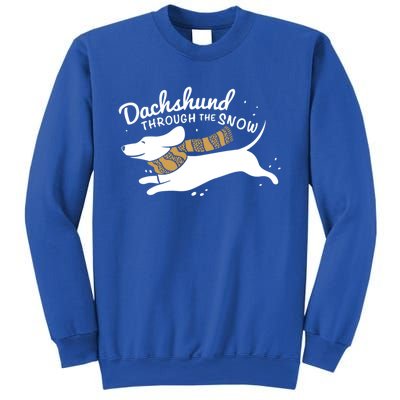 Dachshund Through The Snow Awesome Dachshund Christmas Gift Sweatshirt