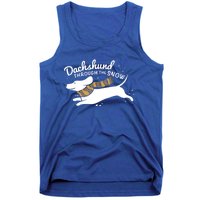 Dachshund Through The Snow Awesome Dachshund Christmas Gift Tank Top