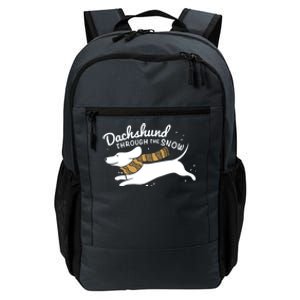 Dachshund Through The Snow Awesome Dachshund Christmas Gift Daily Commute Backpack