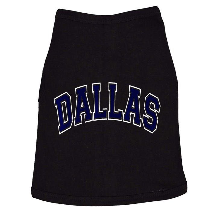 Dallas Texas TX Varsity Style Navy Doggie Tank