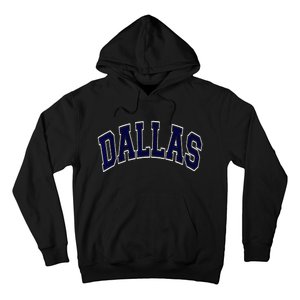 Dallas Texas TX Varsity Style Navy Hoodie