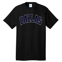 Dallas Texas TX Varsity Style Navy Tall T-Shirt