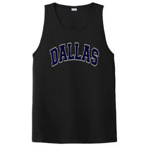 Dallas Texas TX Varsity Style Navy PosiCharge Competitor Tank