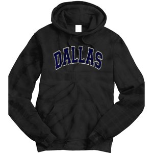 Dallas Texas TX Varsity Style Navy Tie Dye Hoodie