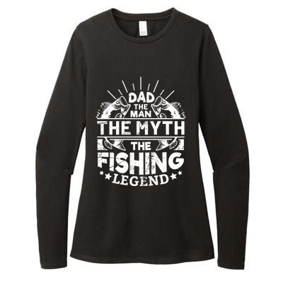 Dad The The Myth The Fishing Legend Gift Womens CVC Long Sleeve Shirt