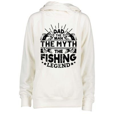 Dad The The Myth The Fishing Legend Gift Womens Funnel Neck Pullover Hood