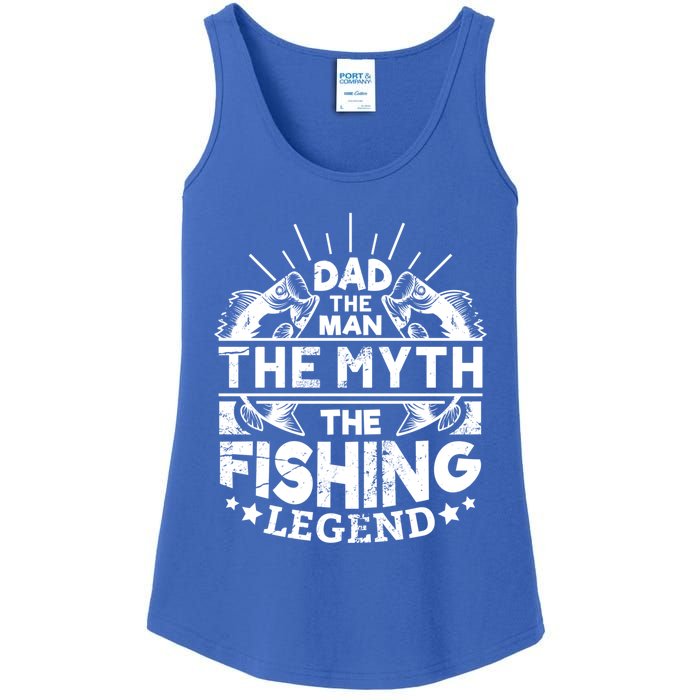 Dad The The Myth The Fishing Legend Gift Ladies Essential Tank