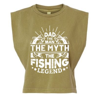 Dad The The Myth The Fishing Legend Gift Garment-Dyed Women's Muscle Tee