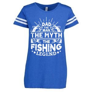 Dad The The Myth The Fishing Legend Gift Enza Ladies Jersey Football T-Shirt