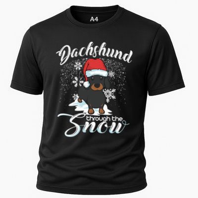 Daschund Through The Snow Dog Lovers Festive Great Gift Performance Shirt