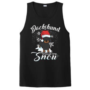 Daschund Through The Snow Dog Lovers Festive Great Gift PosiCharge Competitor Tank