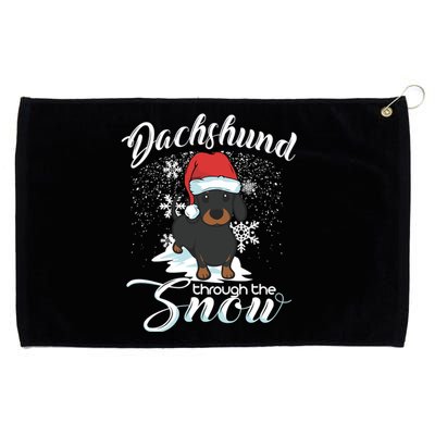 Daschund Through The Snow Dog Lovers Festive Great Gift Grommeted Golf Towel