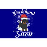 Daschund Through The Snow Dog Lovers Festive Great Gift Bumper Sticker