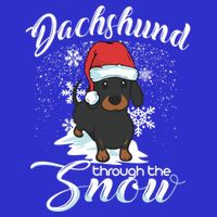 Daschund Through The Snow Dog Lovers Festive Great Gift 16 in Basic Backpack