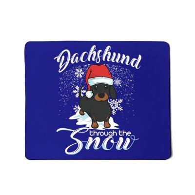 Daschund Through The Snow Dog Lovers Festive Great Gift Mousepad