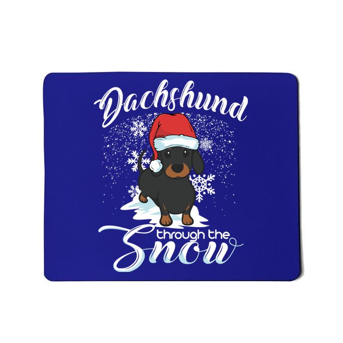 Daschund Through The Snow Dog Lovers Festive Great Gift Mousepad