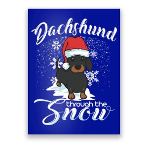 Daschund Through The Snow Dog Lovers Festive Great Gift Poster