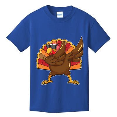 Dabbing Turkey Thanksgiving Cool Gift Kids T-Shirt