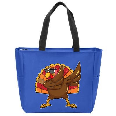 Dabbing Turkey Thanksgiving Cool Gift Zip Tote Bag