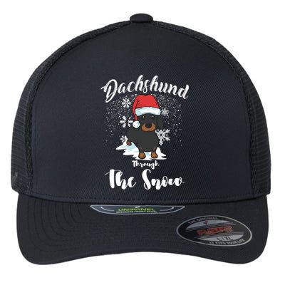 Daschund Through The Snow For Lovers Flexfit Unipanel Trucker Cap