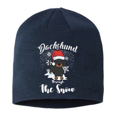 Daschund Through The Snow For Lovers Sustainable Beanie