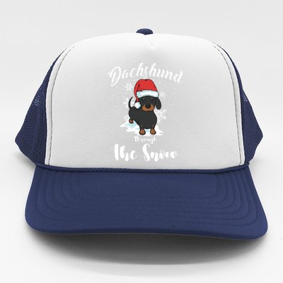 Daschund Through The Snow For Lovers Trucker Hat