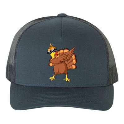 Dabbing Turkey Thanksgiving Day Celebration Pilgrim Turkey Funny Gift Yupoong Adult 5-Panel Trucker Hat