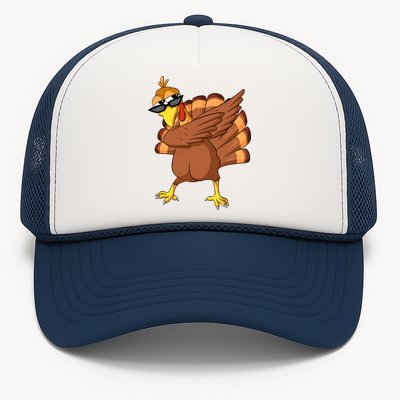 Dabbing Turkey Thanksgiving Day Celebration Pilgrim Turkey Funny Gift Trucker Hat