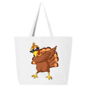 Dabbing Turkey Thanksgiving Day Celebration Pilgrim Turkey Funny Gift 25L Jumbo Tote