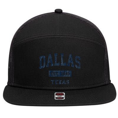 Dallas Texas Tx Vintage Established 7 Panel Mesh Trucker Snapback Hat