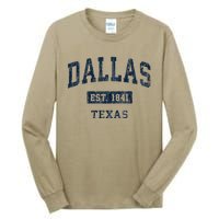 Dallas Texas Tx Vintage Established Tall Long Sleeve T-Shirt