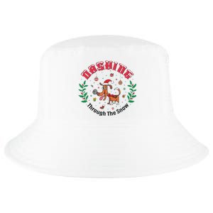 Dashing Through The Snow Cute Dog Christmas Xmas Cool Comfort Performance Bucket Hat