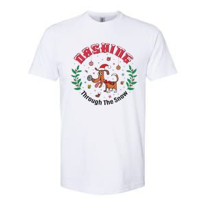 Dashing Through The Snow Cute Dog Christmas Xmas Softstyle CVC T-Shirt