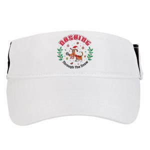 Dashing Through The Snow Cute Dog Christmas Xmas Adult Drive Performance Visor