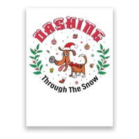 Dashing Through The Snow Cute Dog Christmas Xmas Poster