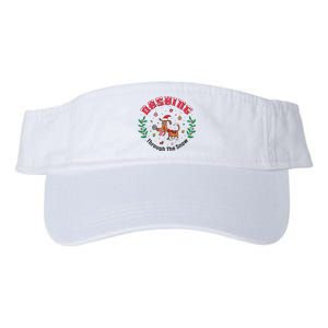 Dashing Through The Snow Cute Dog Christmas Xmas Valucap Bio-Washed Visor