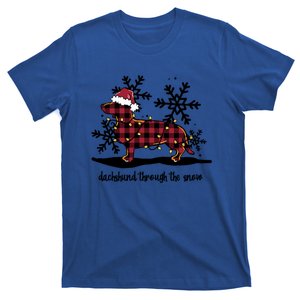 Dachshund Through The White Snow Retro Dachshund Lover Owner Great Gift T-Shirt