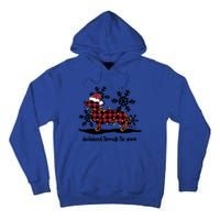 Dachshund Through The White Snow Retro Dachshund Lover Owner Great Gift Tall Hoodie