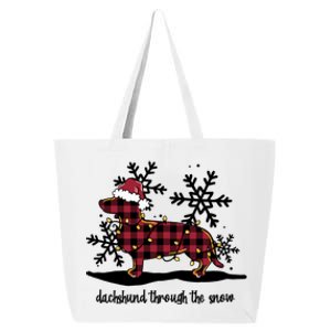 Dachshund Through The White Snow Retro Dachshund Lover Owner Great Gift 25L Jumbo Tote