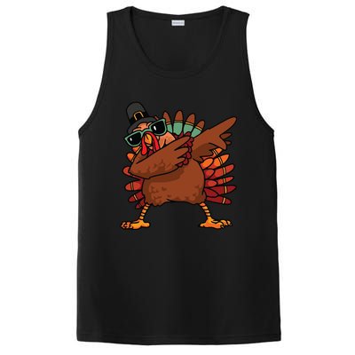 Dabbing Turkey Thanksgiving Day Pilgrim Funny Dab Gift PosiCharge Competitor Tank