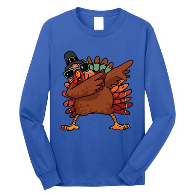 Dabbing Turkey Thanksgiving Day Pilgrim Funny Dab Gift Long Sleeve Shirt