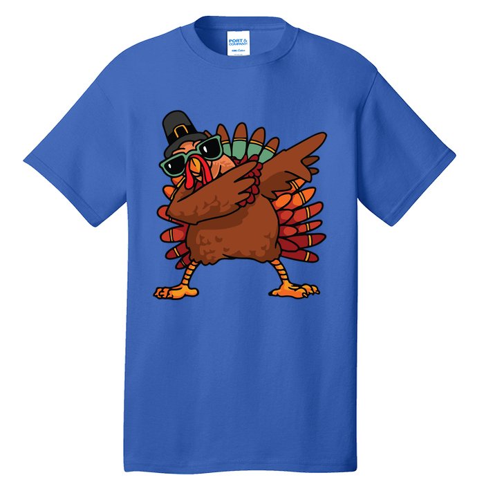 Dabbing Turkey Thanksgiving Day Pilgrim Funny Dab Gift Tall T-Shirt